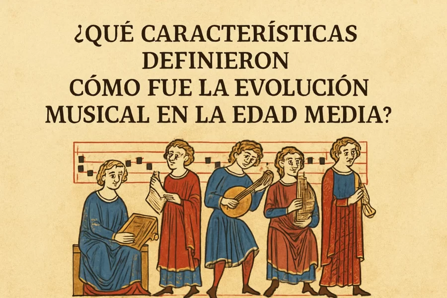 qué características definieron Cómo fue la evolución musical en la Edad Media
