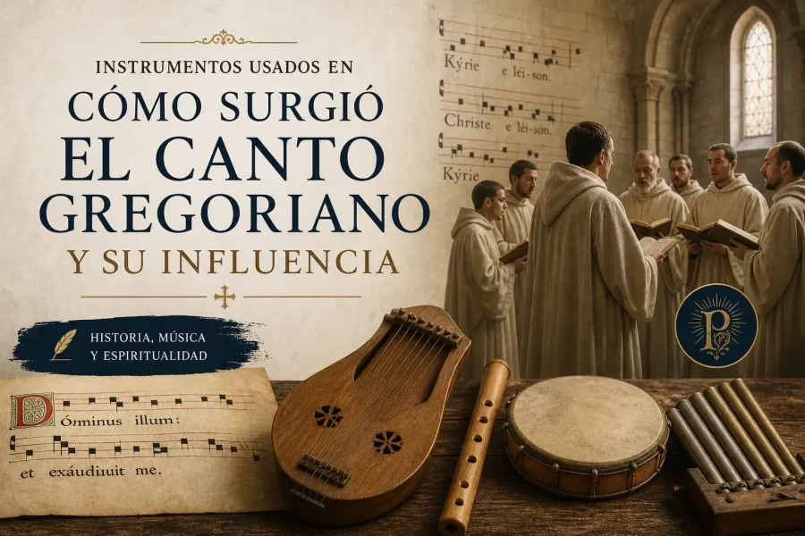 instrumentos usados en Cómo surgió el canto gregoriano y su influencia